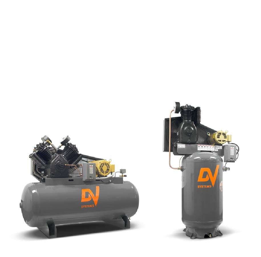 <strong>Reciprocating:</strong>Our pressure-lubricated heavy-duty industrial series ranges from 5 to 30 HP and is ideal for demanding industrial environments.